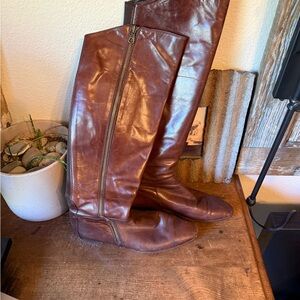 Alberto Fermani Rich Brown Over the Knee Boots